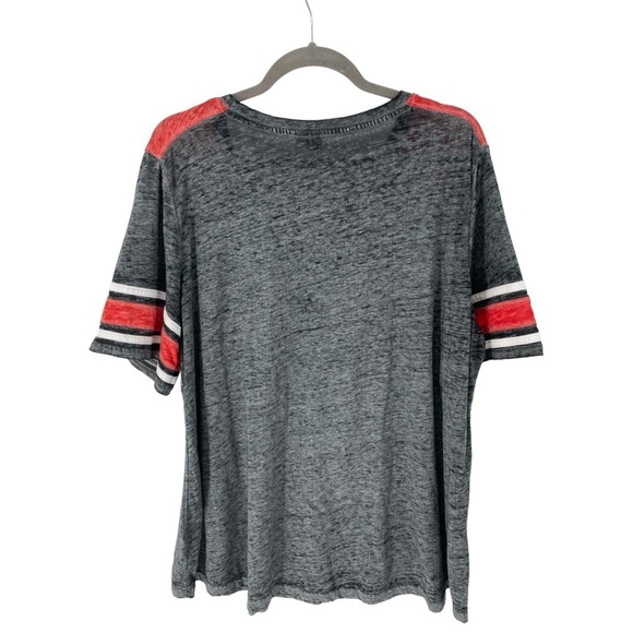 “Fireworks & Beer” Charcoal Gray/Red/White Burnout Style Tee Sz - 18/20W - Picture 2 of 13